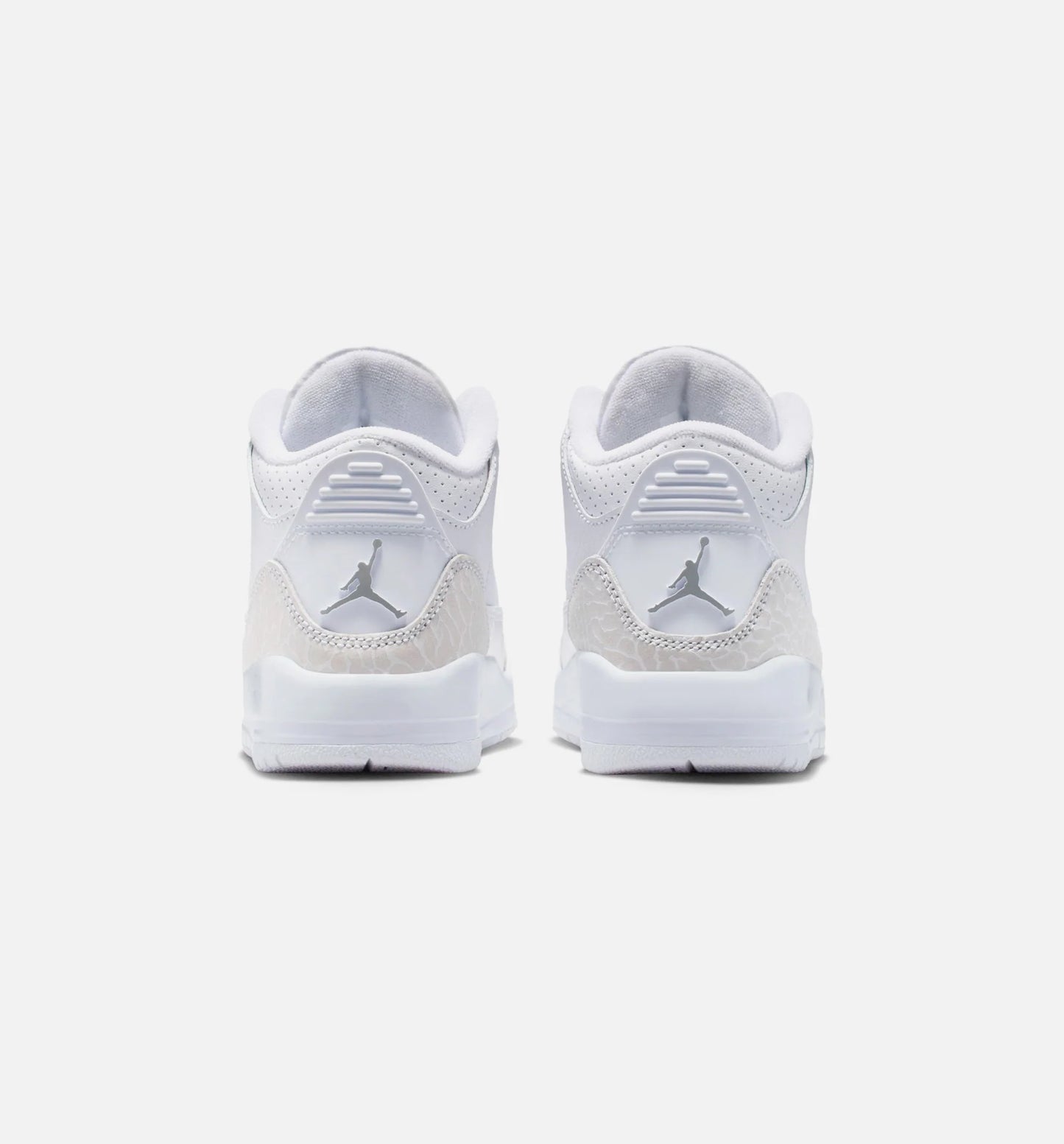Air Jordan 3 Retro White and Silver Preschool Lifestyle Shoe White Metallic Silver Free Shipping