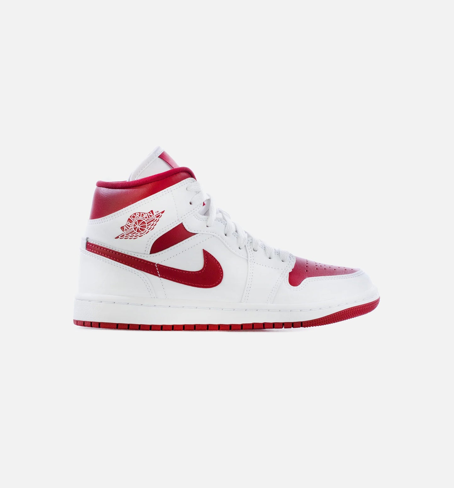 Air Jordan 1 Mid Red Toe Womens Lifestyle Shoe White Pomegranate