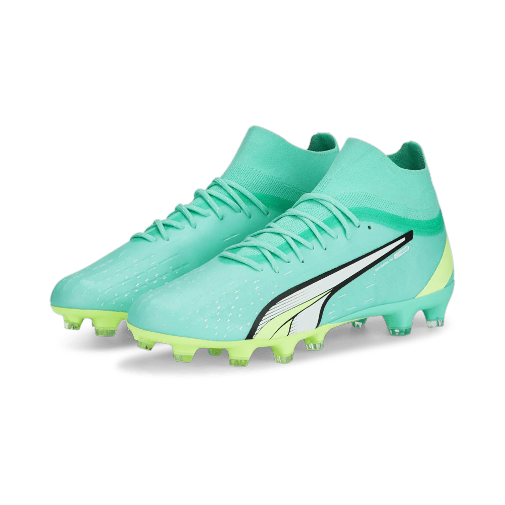 PUMA Ultra Pro FG AG Firm Cleats Soccer Cleats Electric Peppermint White Fast Yellow