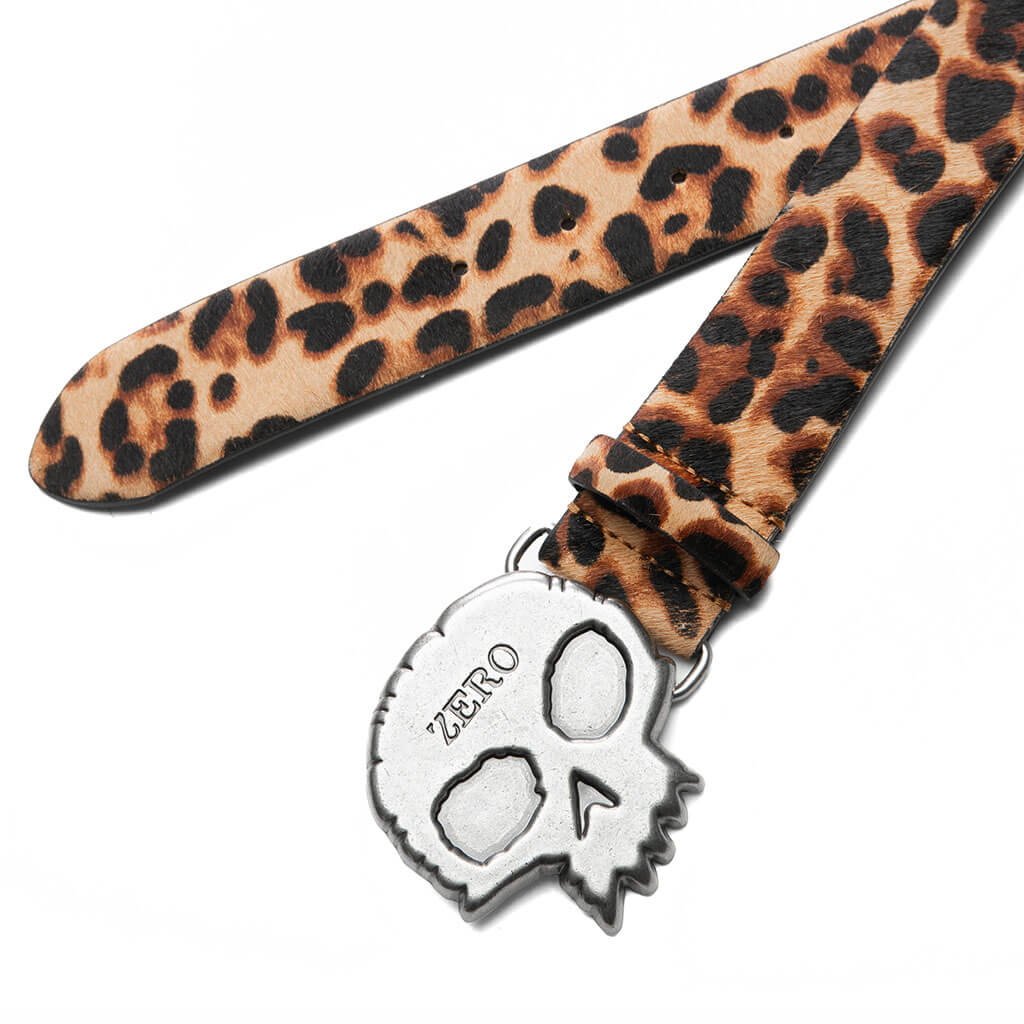 Pleasures x Zero Leopard Studded Belt Leopard