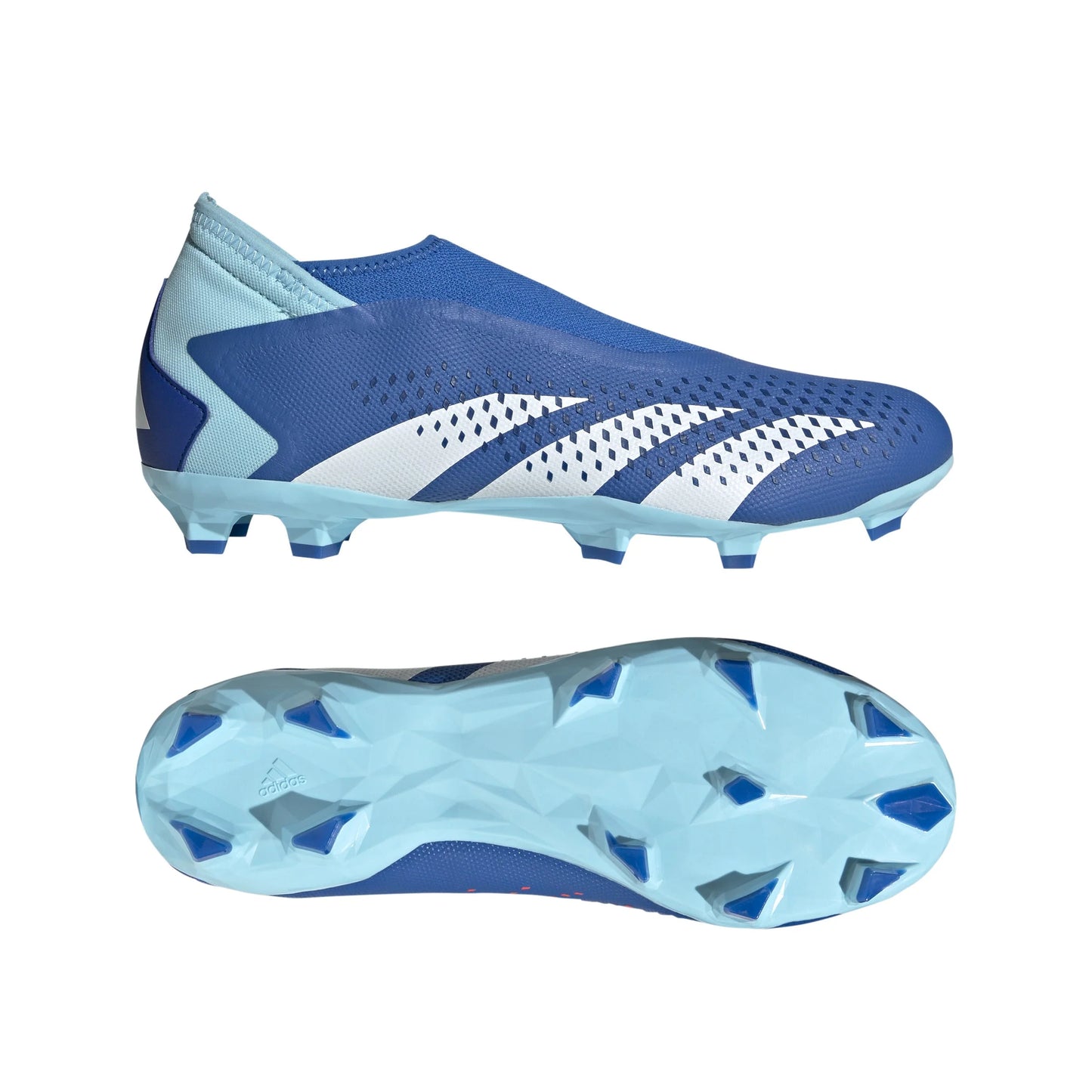 adidas Predator Accuracy3 Laceless FG Firm Ground Soccer Cleats Bright Royal Cloud White Bliss Blue