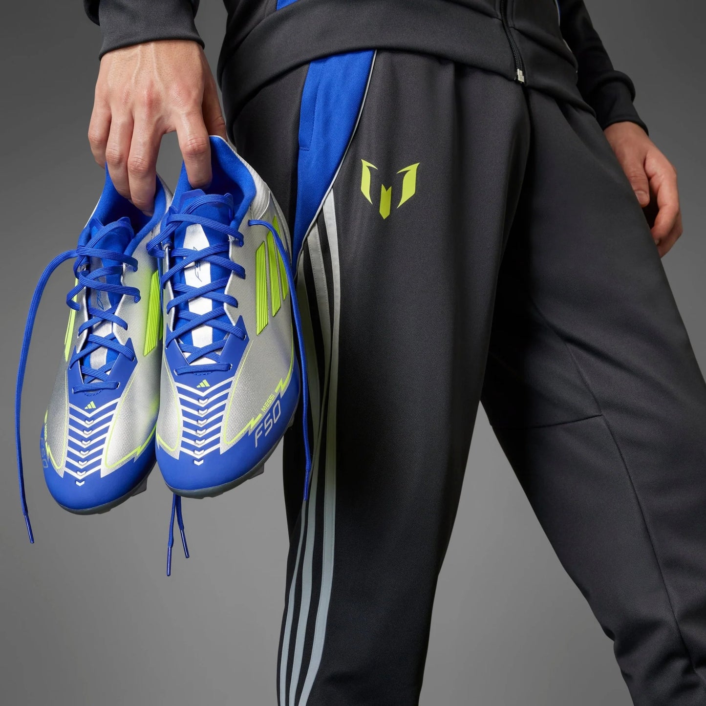 adidas F50 League Messi Firm Multi Ground Boots Silver Yellow