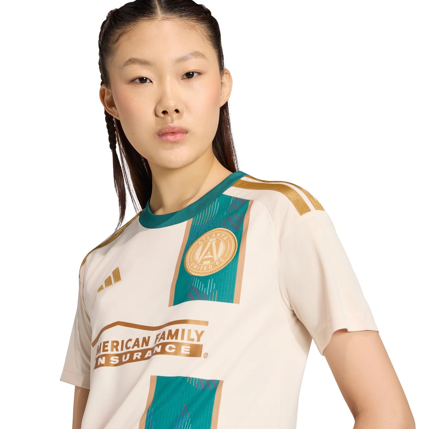 adidas Atlanta United FC Away Womens Soccer Jersey 26 27 Beige