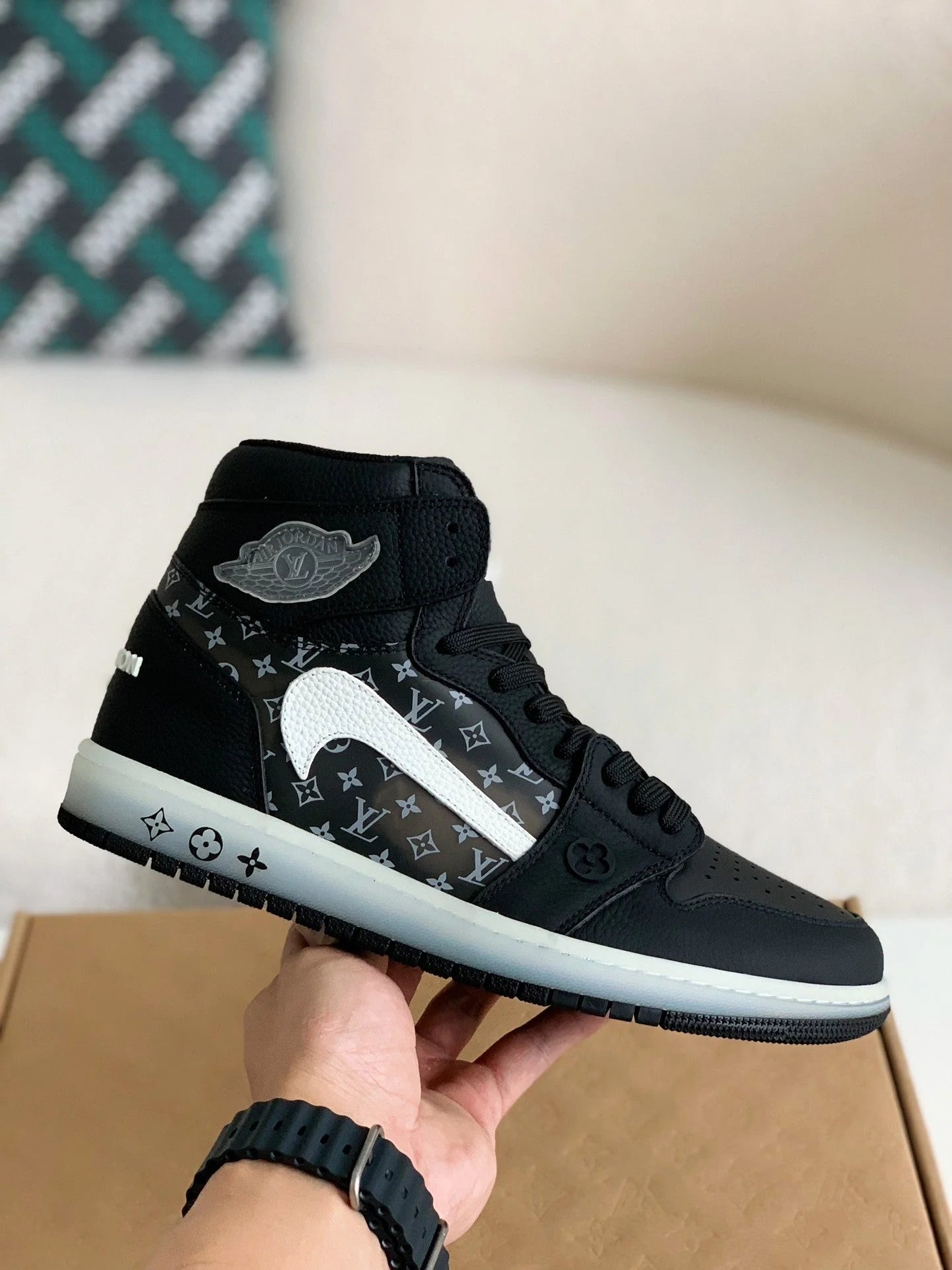 Nike Air Jordan 1 x LV Triple Black Monogram Edition