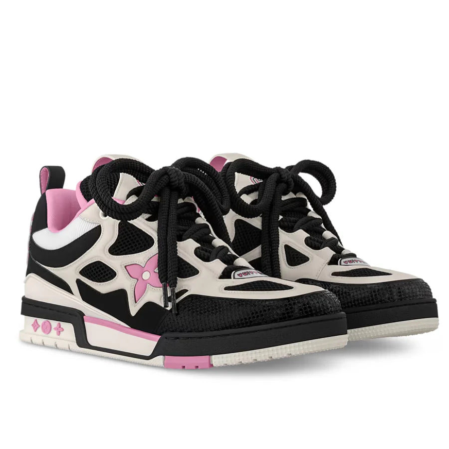 Louis Vuitton LV Skate Sneaker Black White Pink Accent