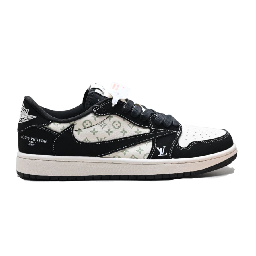 Louis Vuitton x Nike Air Jordan 1 Low Panda Monogram Custom