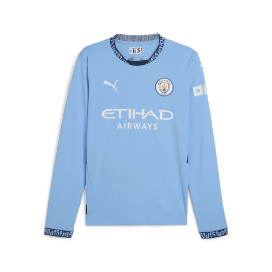 PUMA Mens Manchester City Home Jersey LS Team Light Blue
