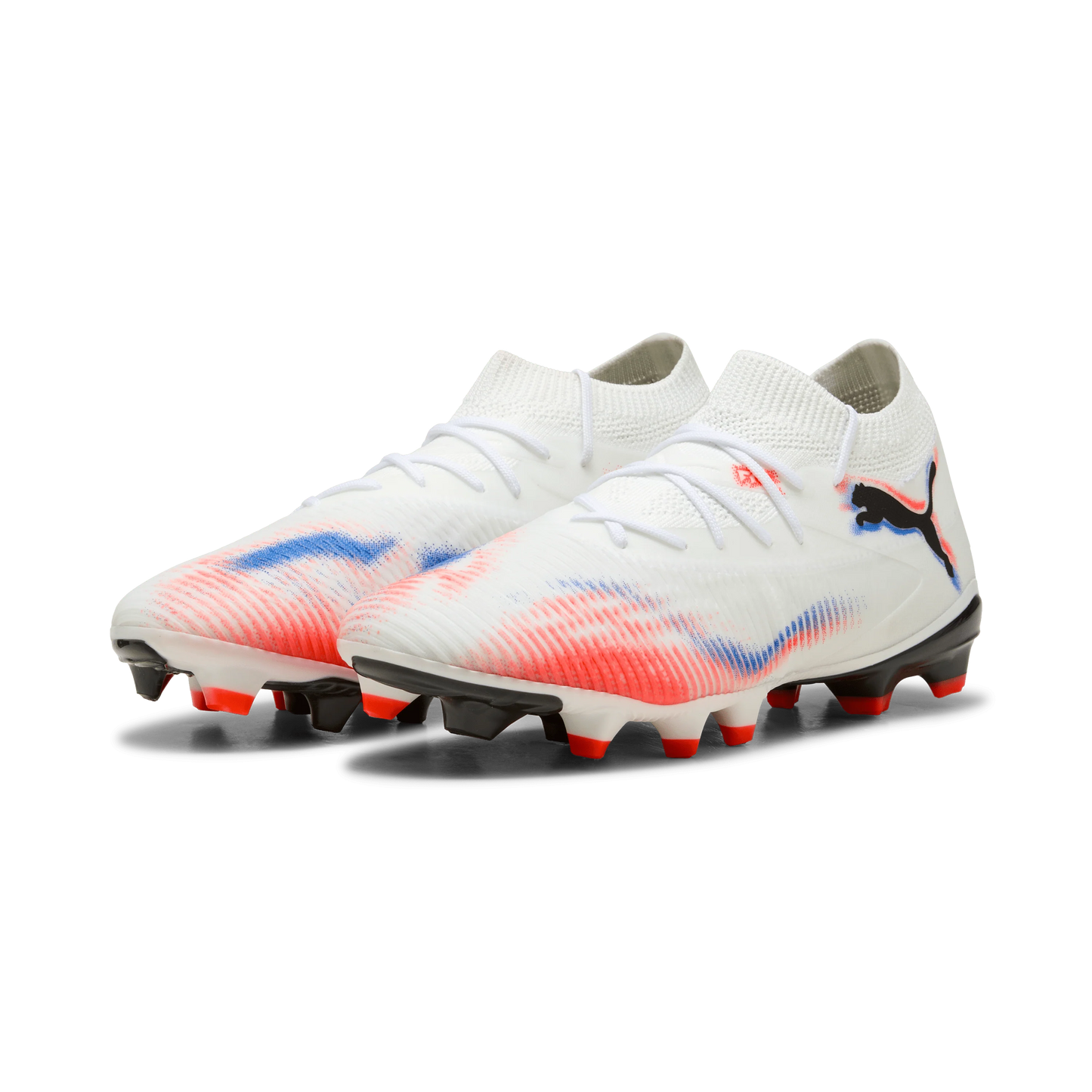 PUMA Future 8 Match FG AG Firm Multi Ground Womens Soccer Cleats White Black