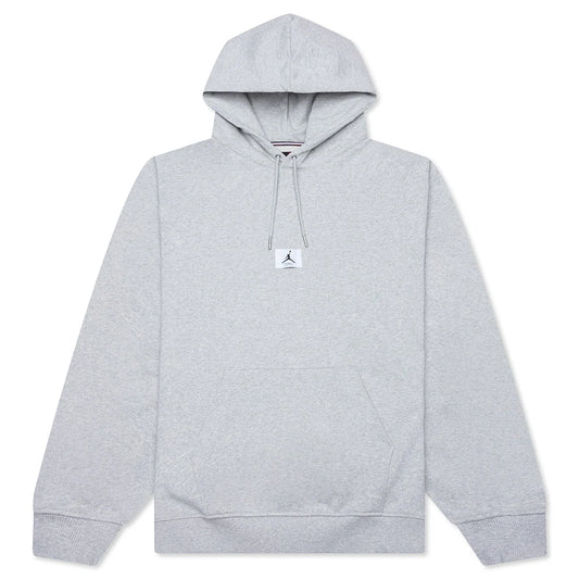 Flight Fleece Pullover Hoodie Grey Heather Black