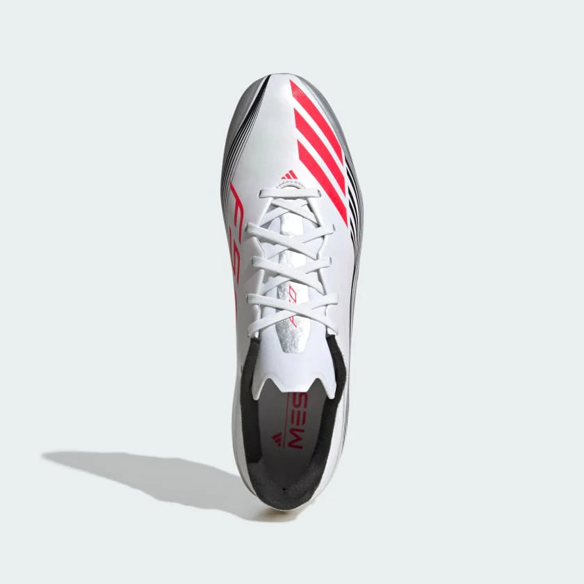 adidas F50 Messi League Firm Multi Ground Soccer Cleats White Red Siver