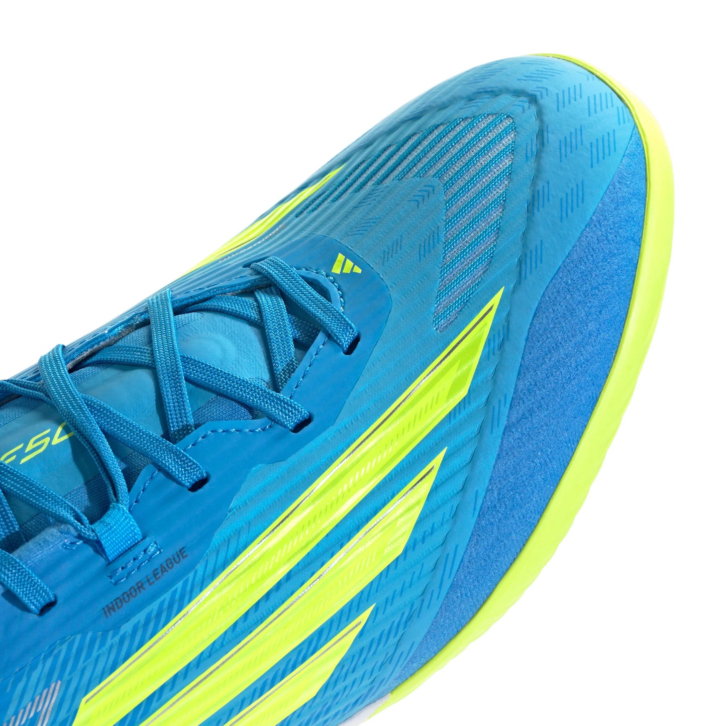 adidas F50 League IN Indoor Mens Soccer Shoes Blue Yellow Aqua