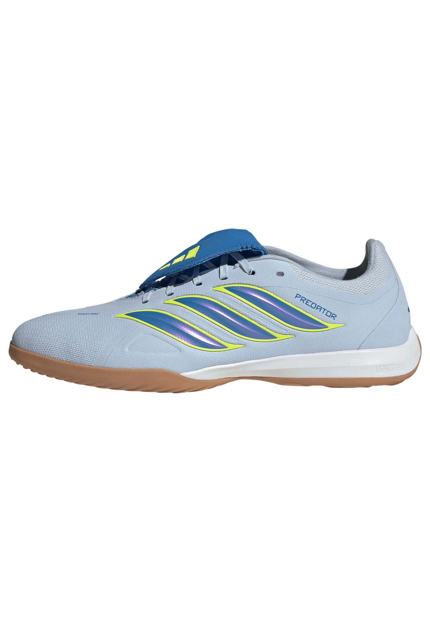 adidas Predator League Fold Over Tongue IN Indoor Mens Soccer Shoes Sky Blue Yellow