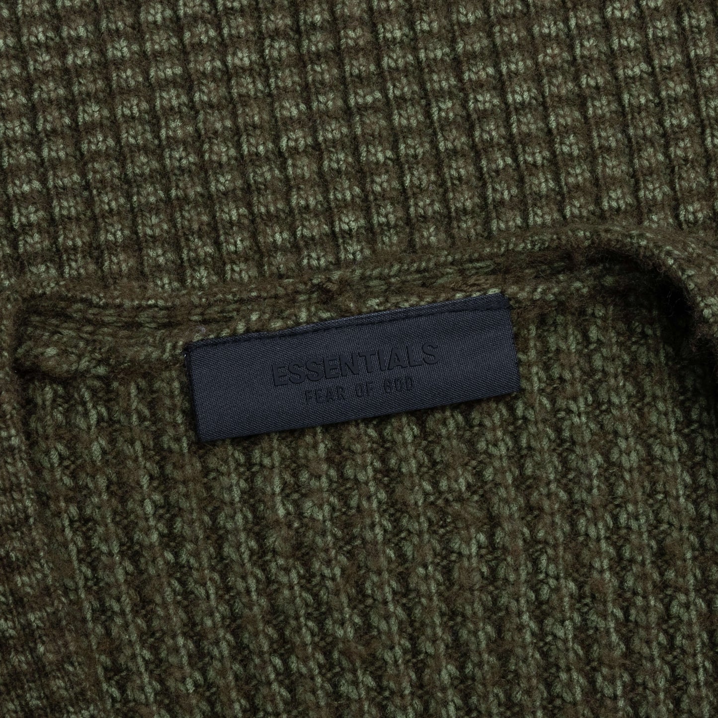 Heavy Waffle Cardigan Military
