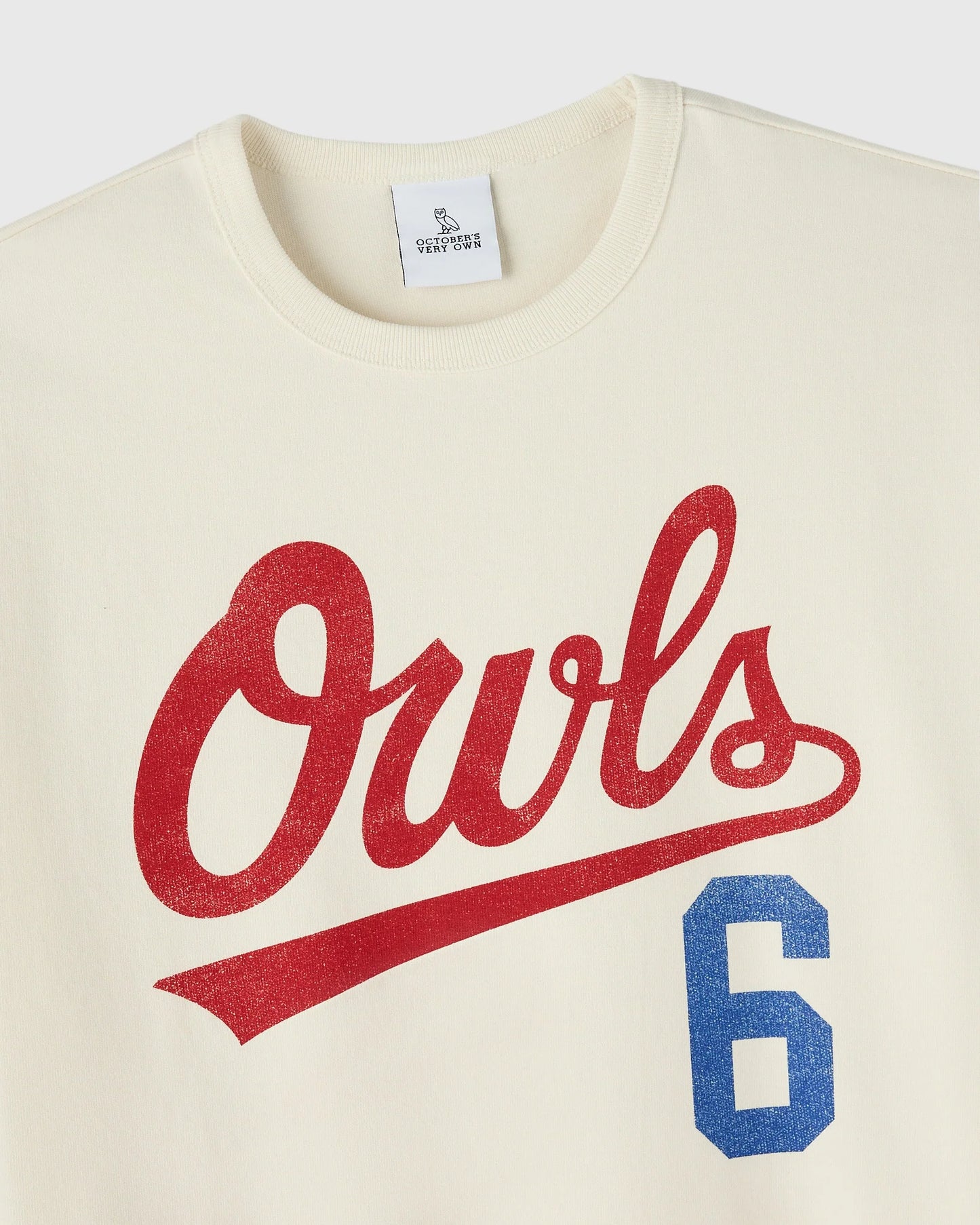 Owls Script Tee Cream