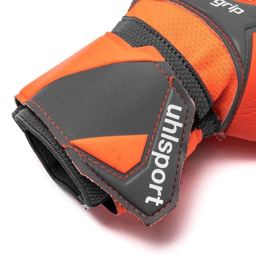 Uhlsport Aerored Absolutgrip Goalkeeper Gloves Dark Grey Fluo Red White