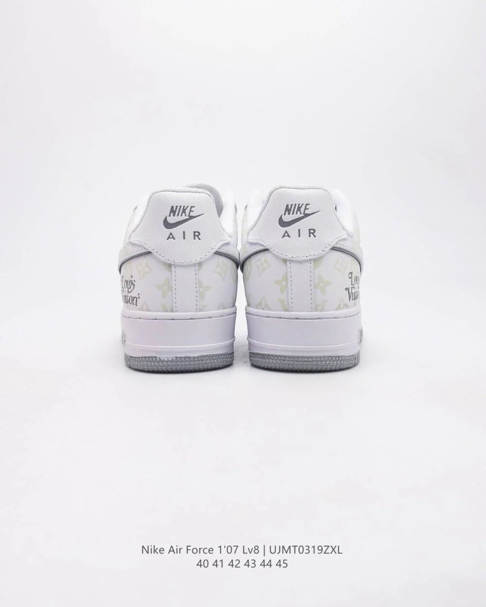Louis Vuitton x Nike Air Force 1 Monogram Grey Frost Edition Custom