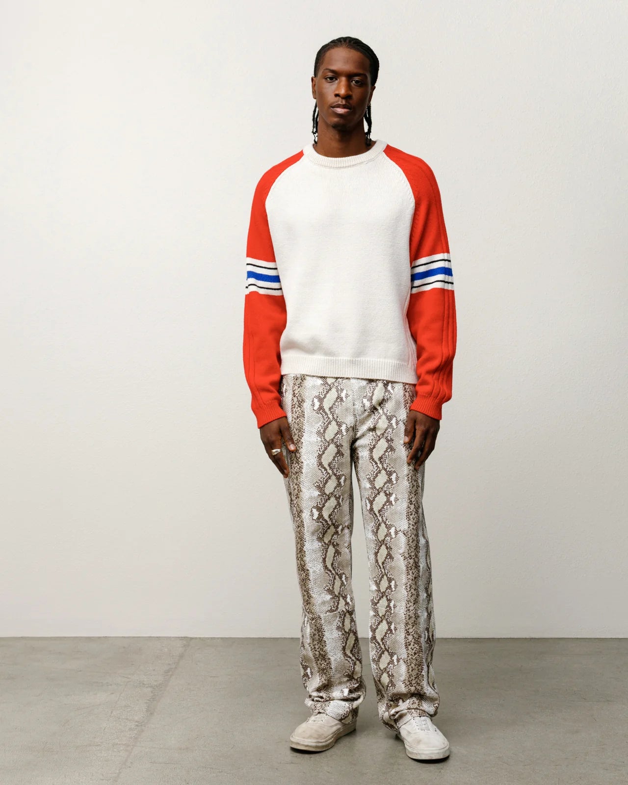STRIPE RAGLAN CREW