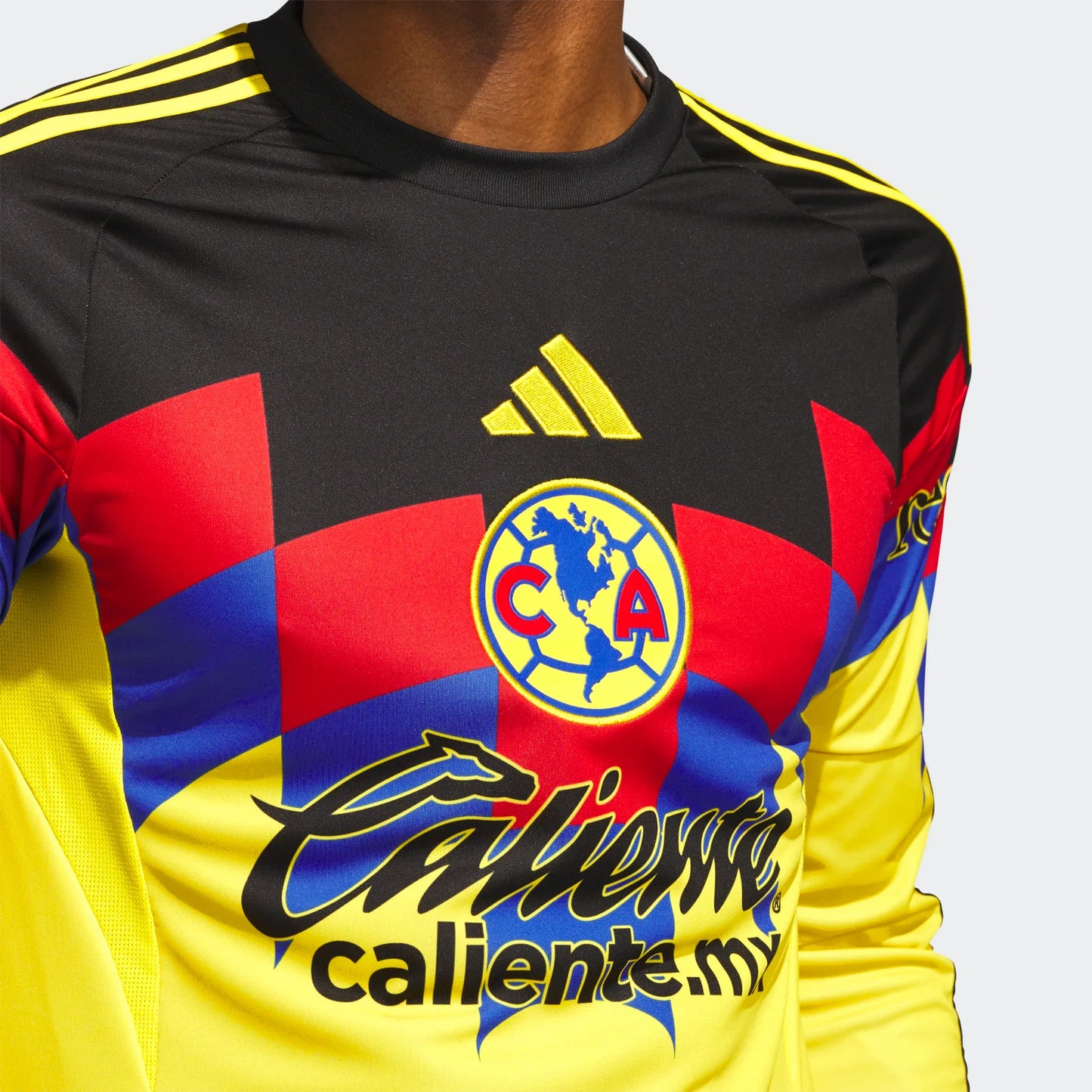 adidas Club América Long Sleeve Mens Home Jersey 25 26 Yellow
