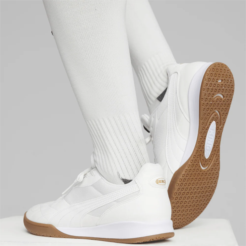 PUMA King Top IT Indoor Shoes White Gold