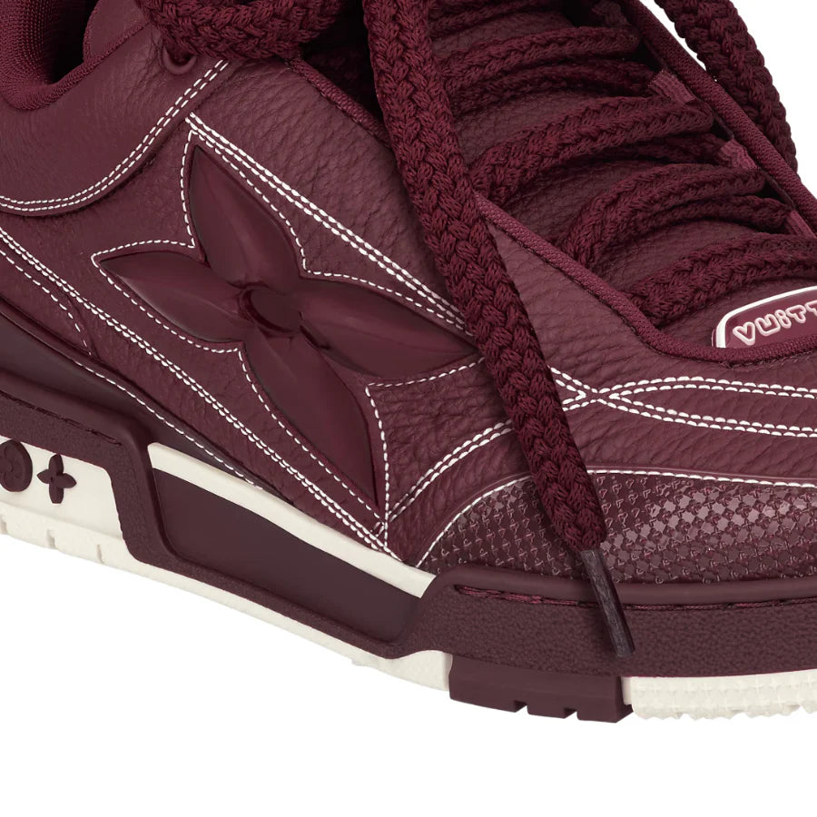 Louis Vuitton LV Skate Sneaker Burgundy Monogram Flower
