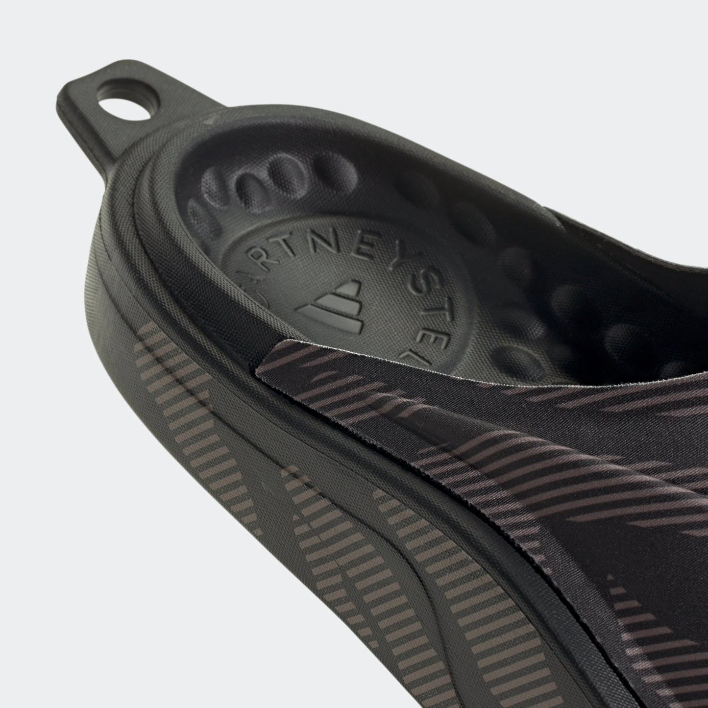 adidas by Stella McCartney Womens Slide Shoes Black Black Tech Earth