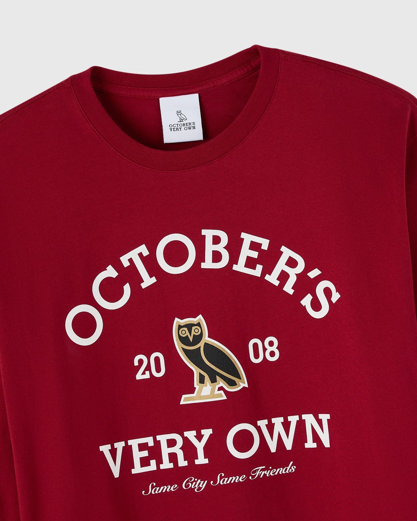 Collegiate Long Sleeve Tee Deep Red