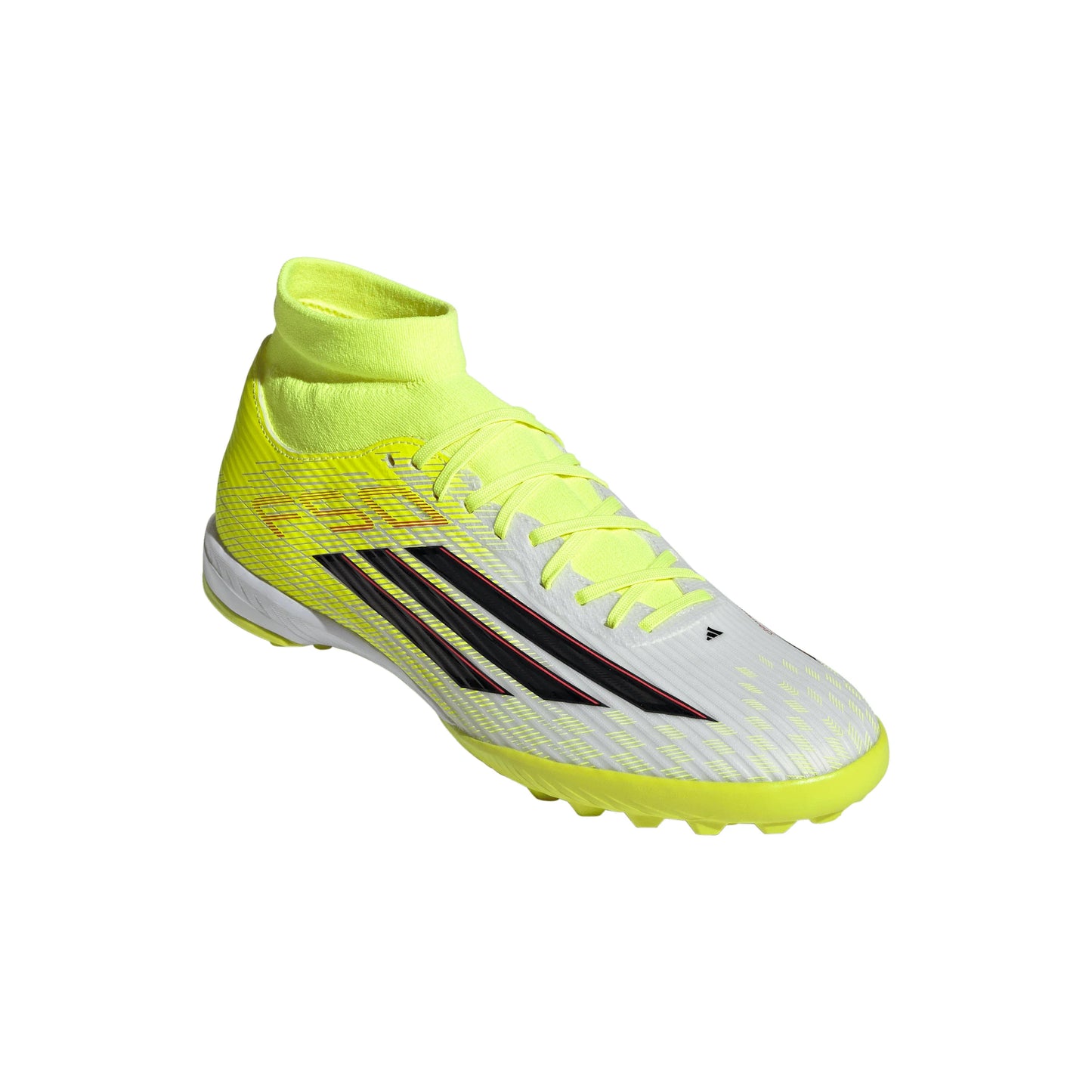 adidas F50 League Mid Cut TF Turf Mens Soccer Cleats Yellow Black Red