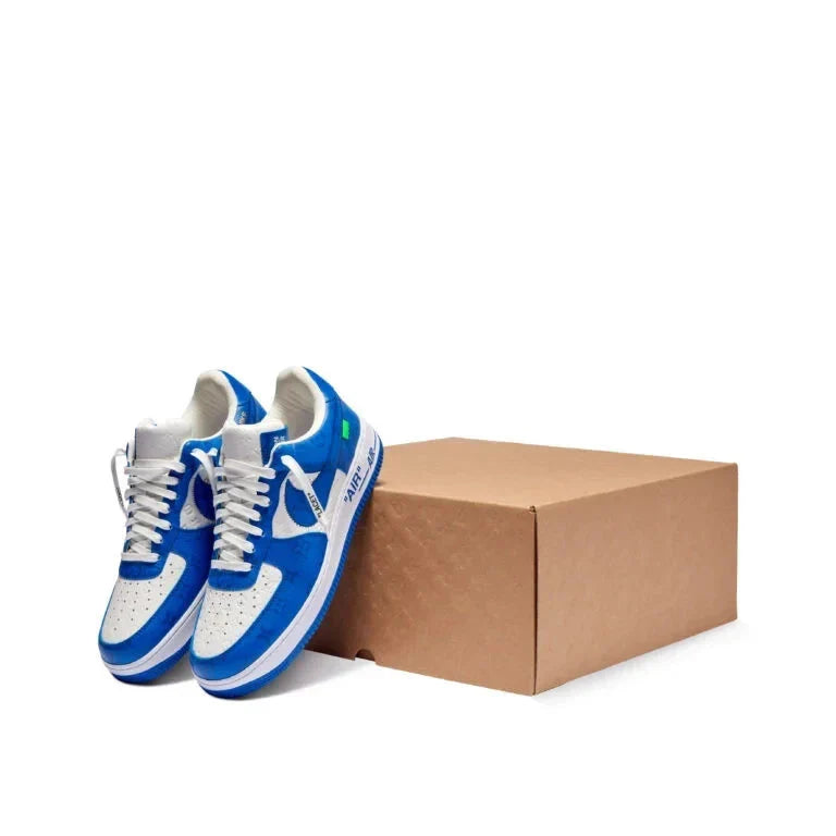 Louis Vuitton x Nike Air Force 1 Low By Virgil Abloh White Blue