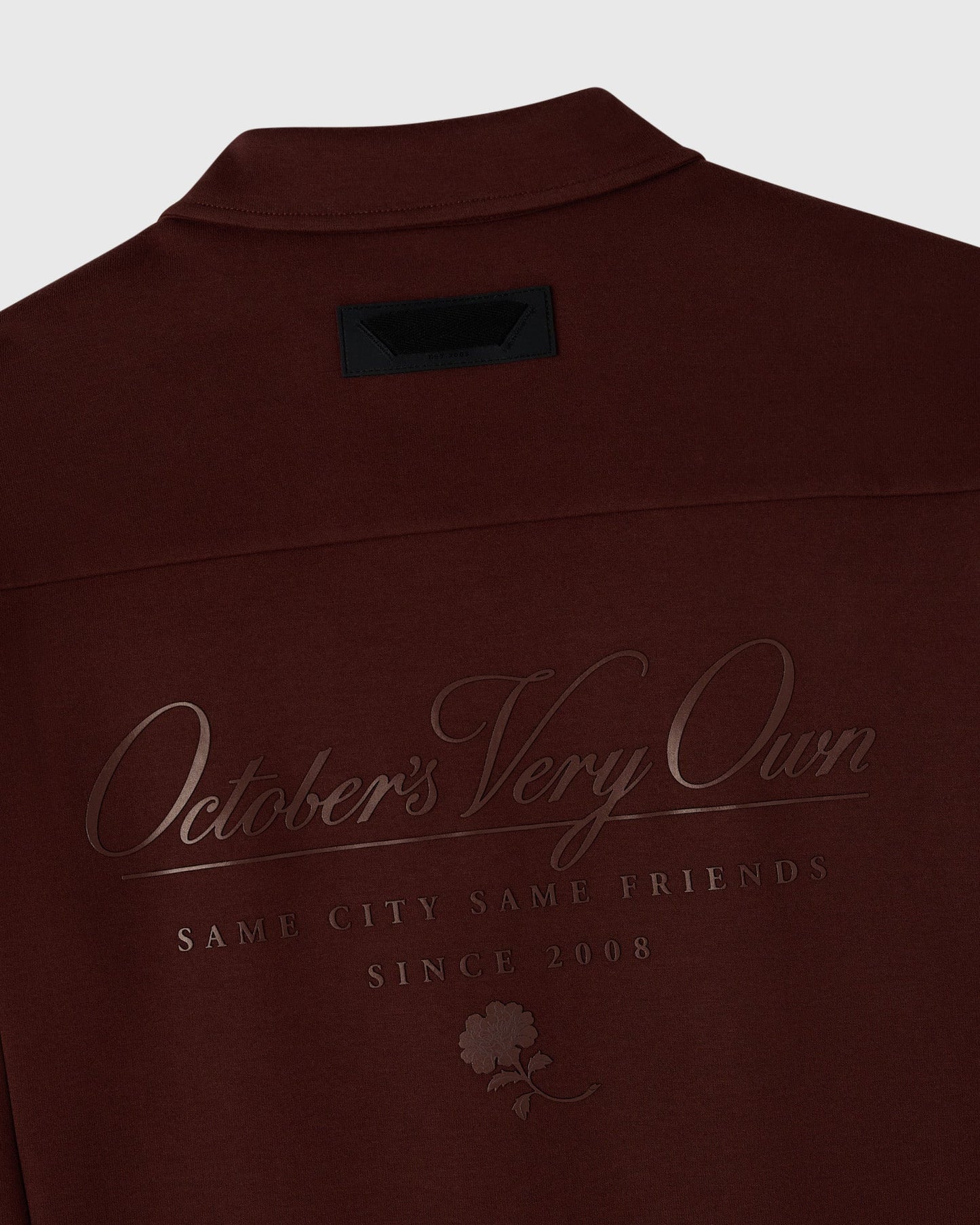 Double Knit Script Overshirt Cocoa