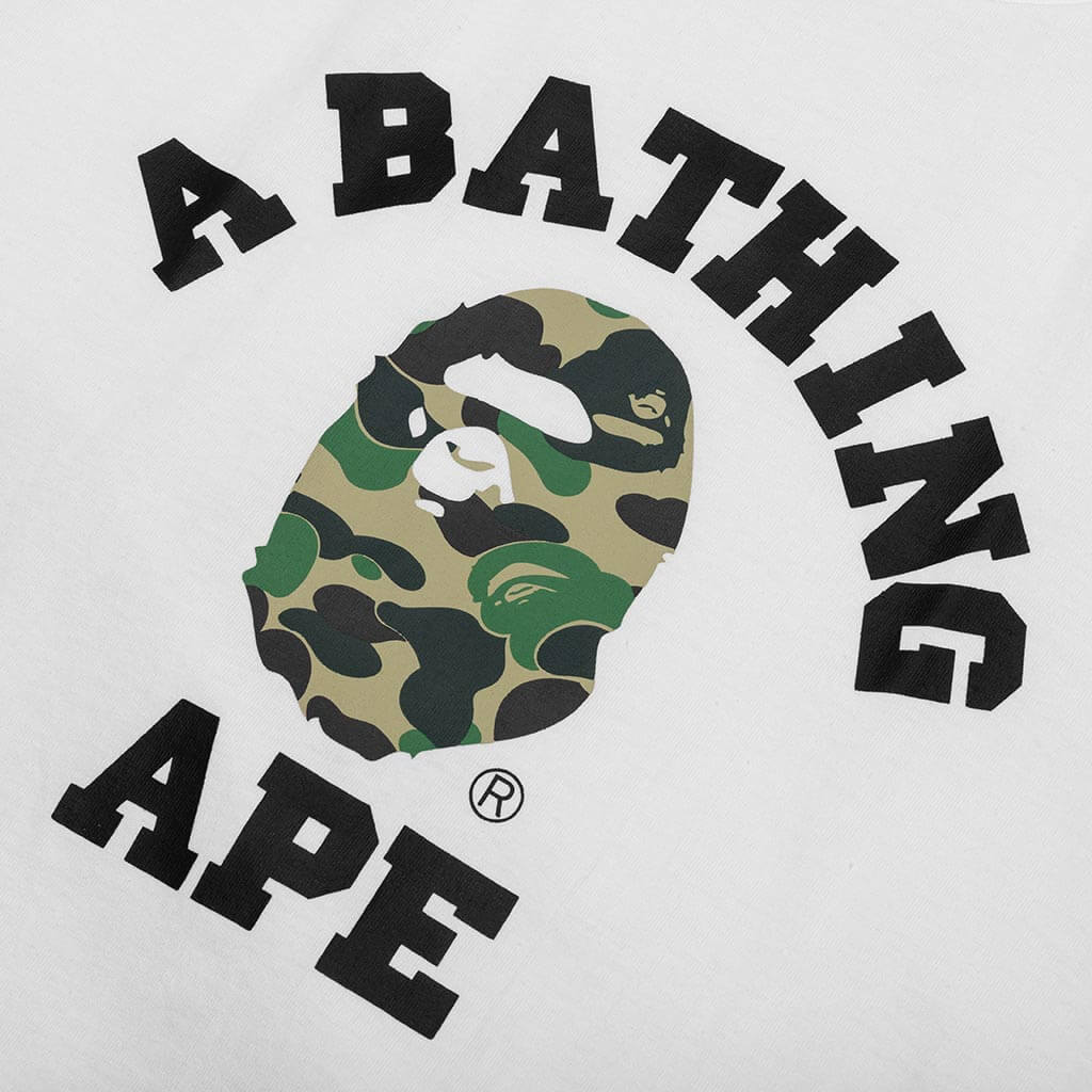 ABC Camo College Tee White Green
