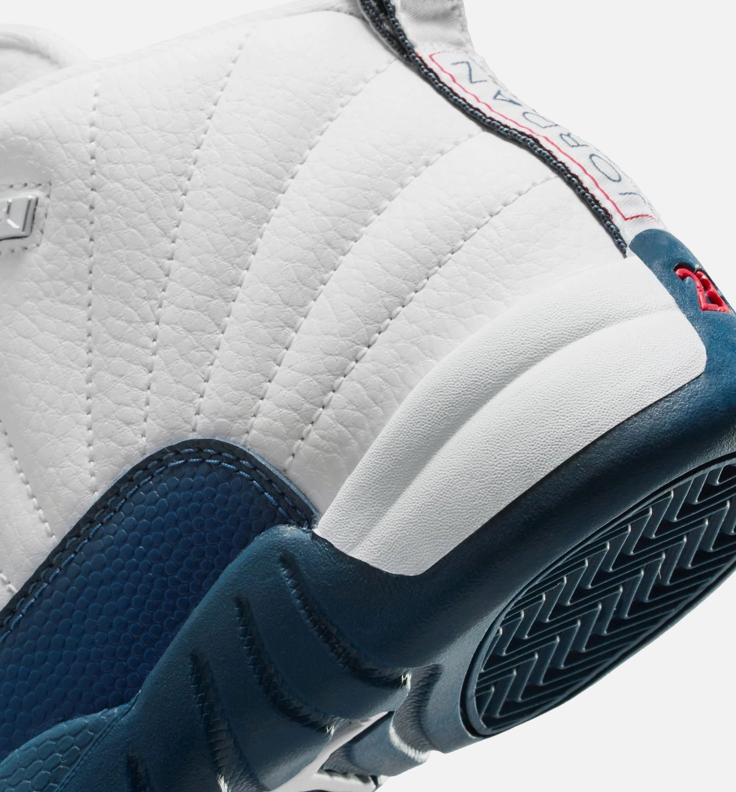 Air Jordan 12 Retro French Blue Preschool Lifestyle Shoe White French Blue Metallic Silver Varsity Red