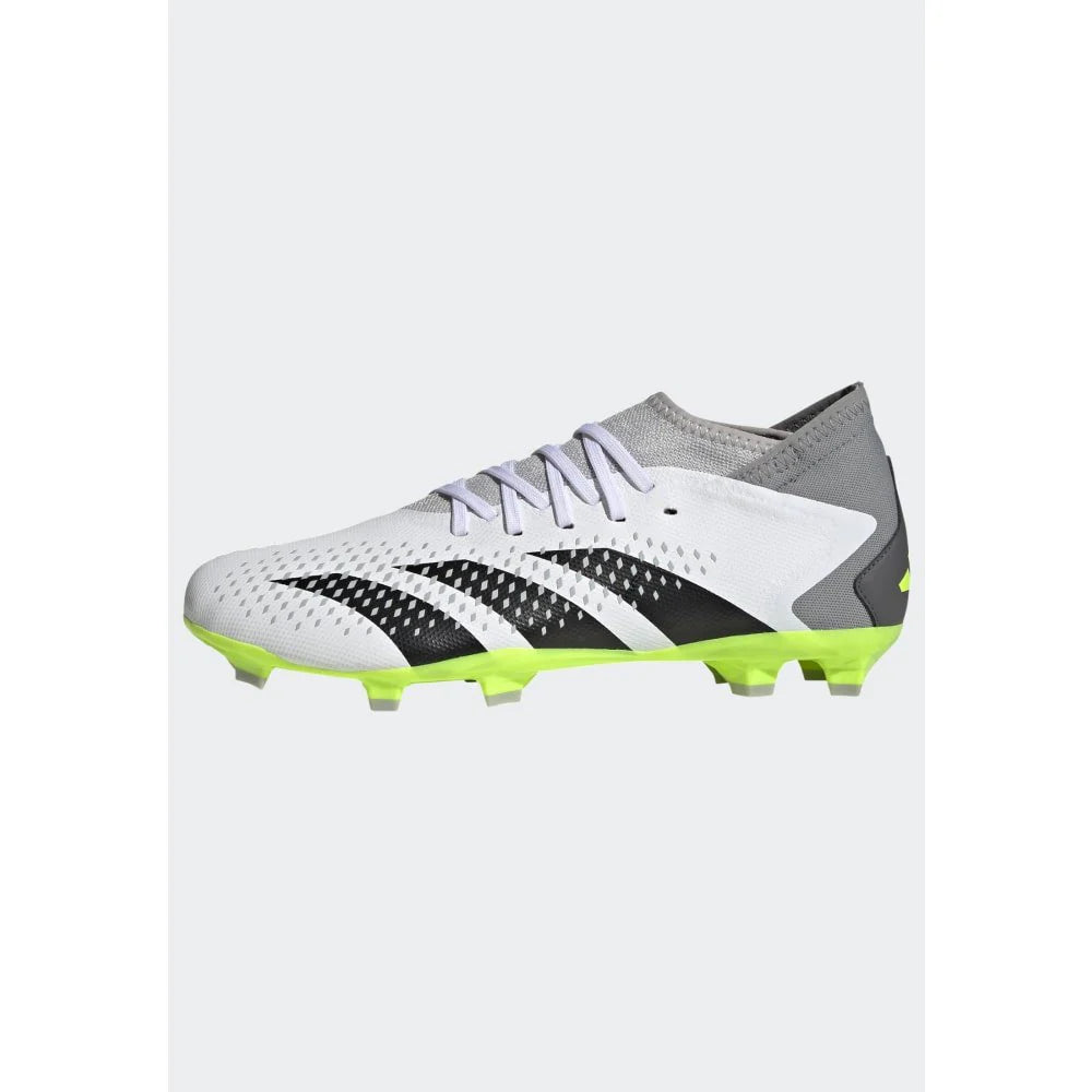 adidas Predator Accuracy3 FG Firm Ground Soccer Cleats White Black Lucid Lemon