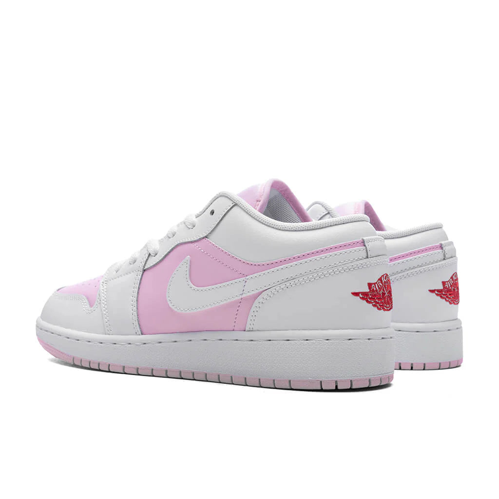 Air Jordan 1 Low GS Pink Foam White Fire Red