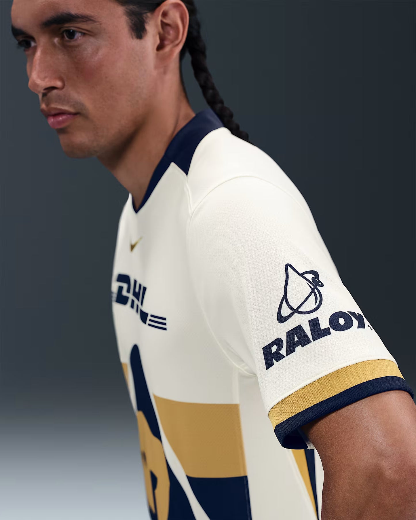 Nike UNAM PUMAS 2025 26 Mens Stadium Home Jersey Sail Club Gold