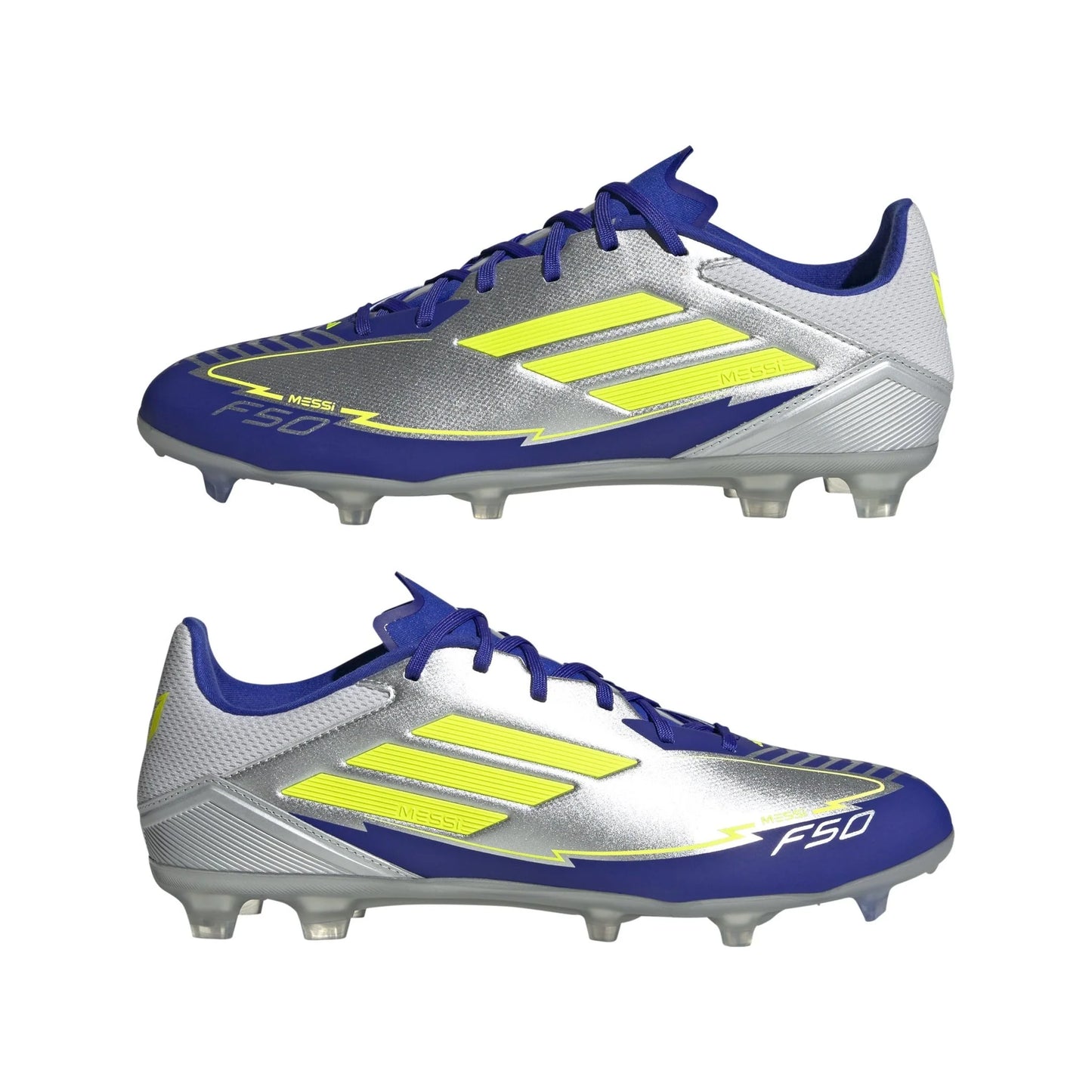 adidas F50 League Messi Firm Multi Ground Boots Silver Yellow