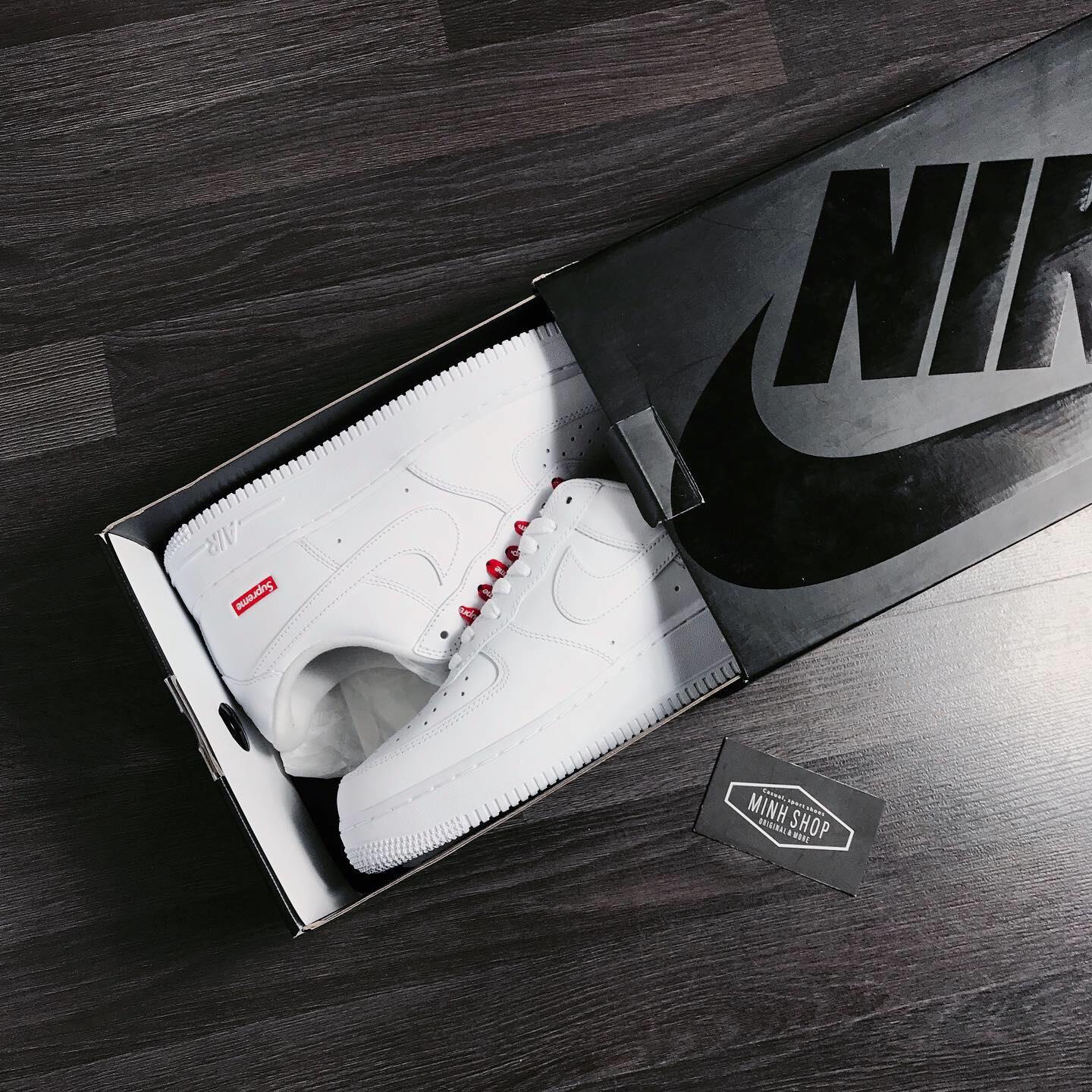 Nike Air Force 1x Supreme Low Box Logo White