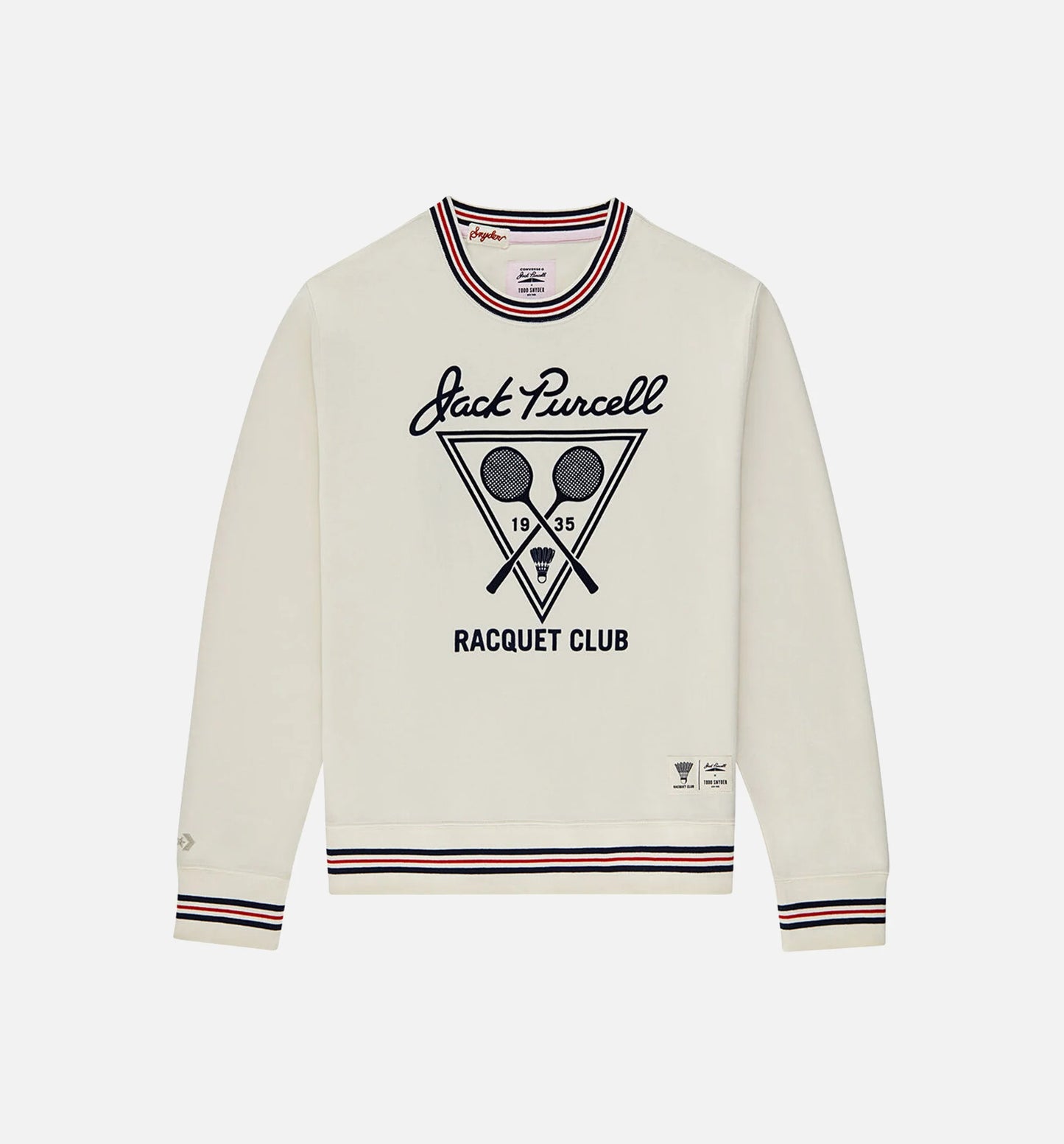 Converse X Todd Snyder Po Mens Crew Hoodie White Blue