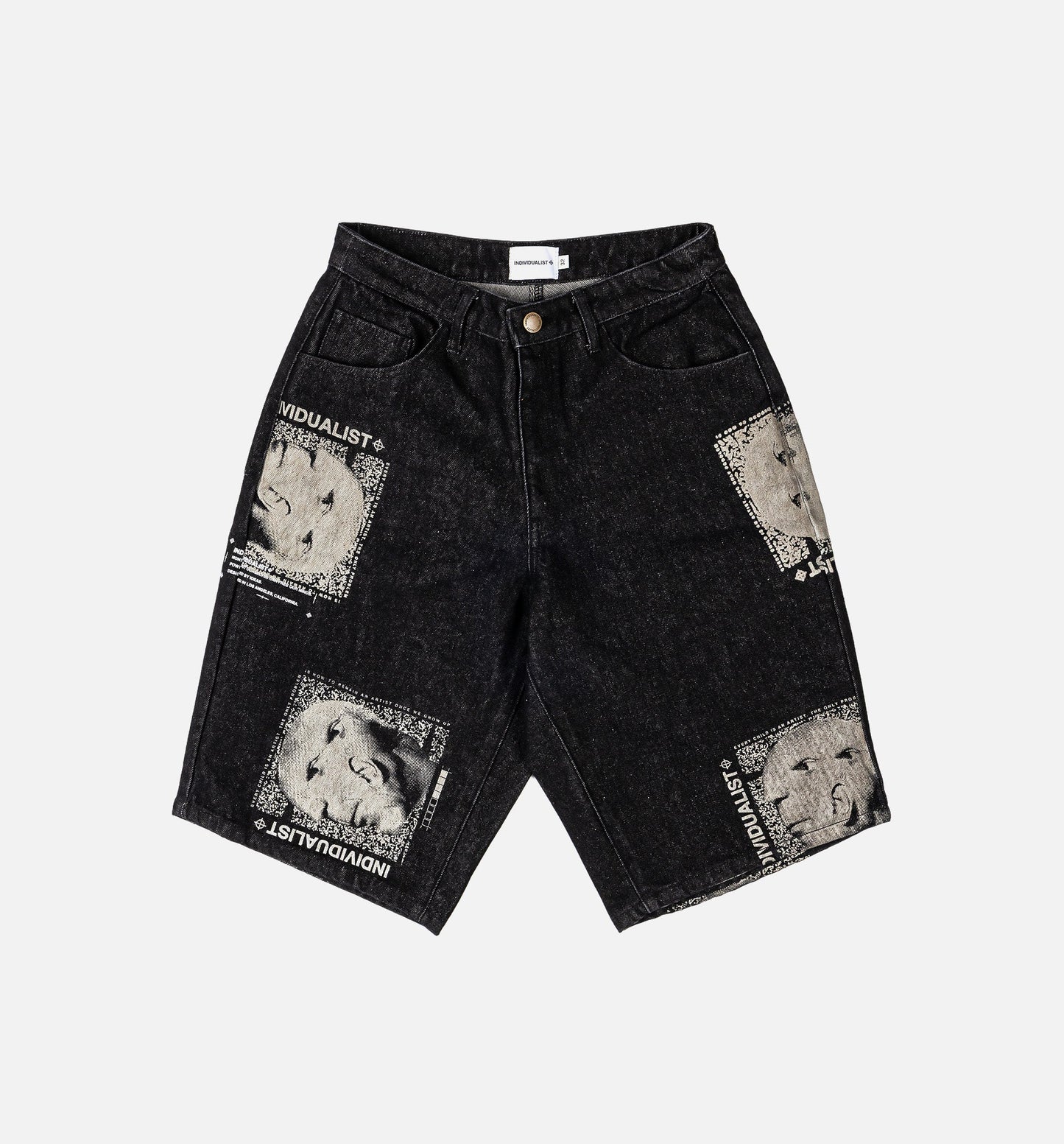Picasso Denim Mens Shorts Black