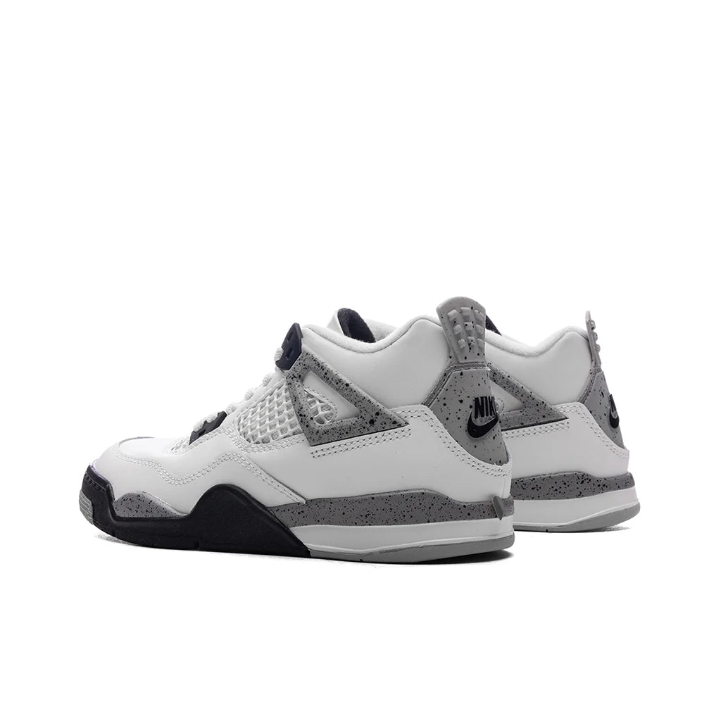 Air Jordan 4 Retro OG White Cement PS Summit White Fire Red Cement Grey Black