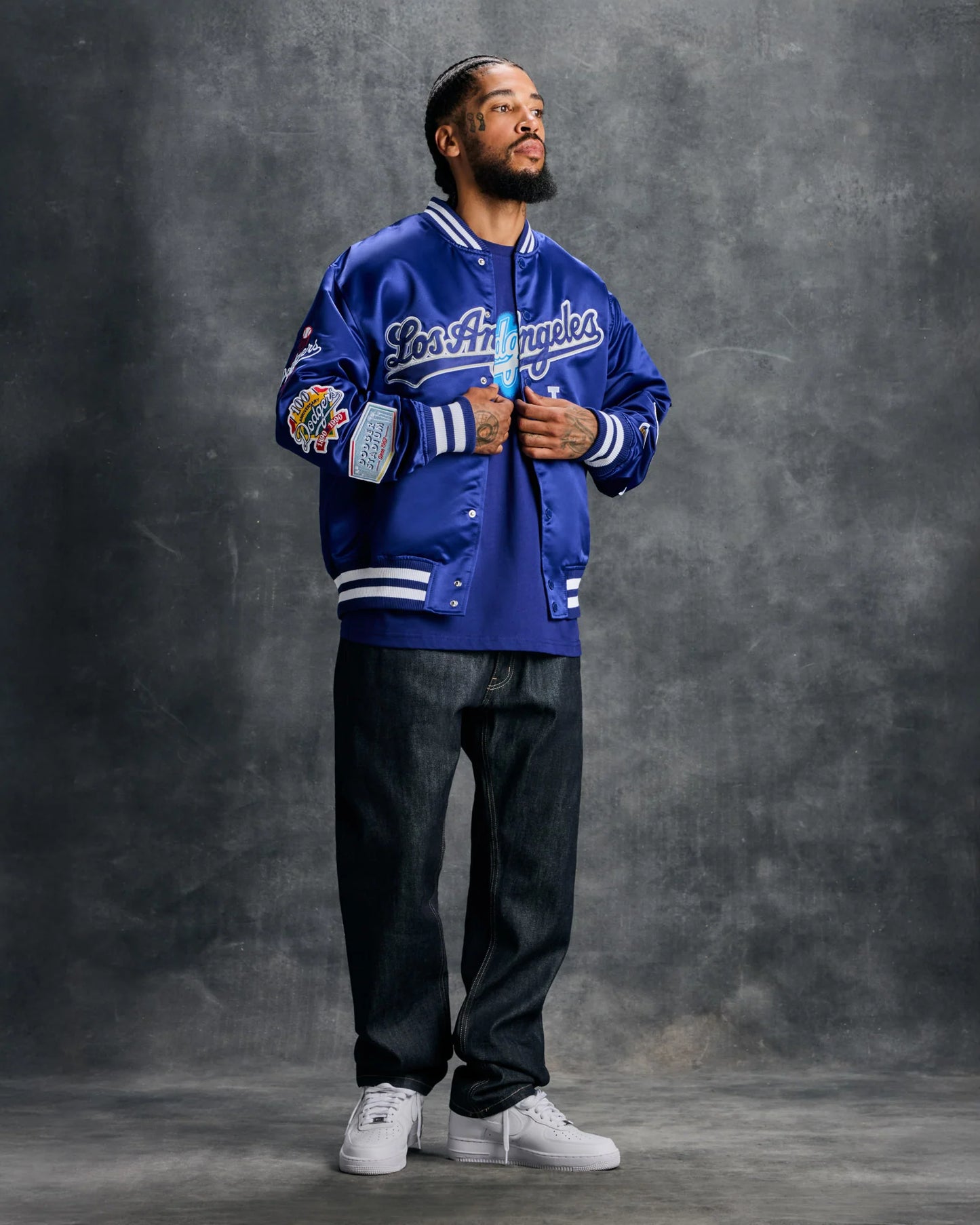 New Era MLB Los Angeles Dodgers Varsity Jacket Blue
