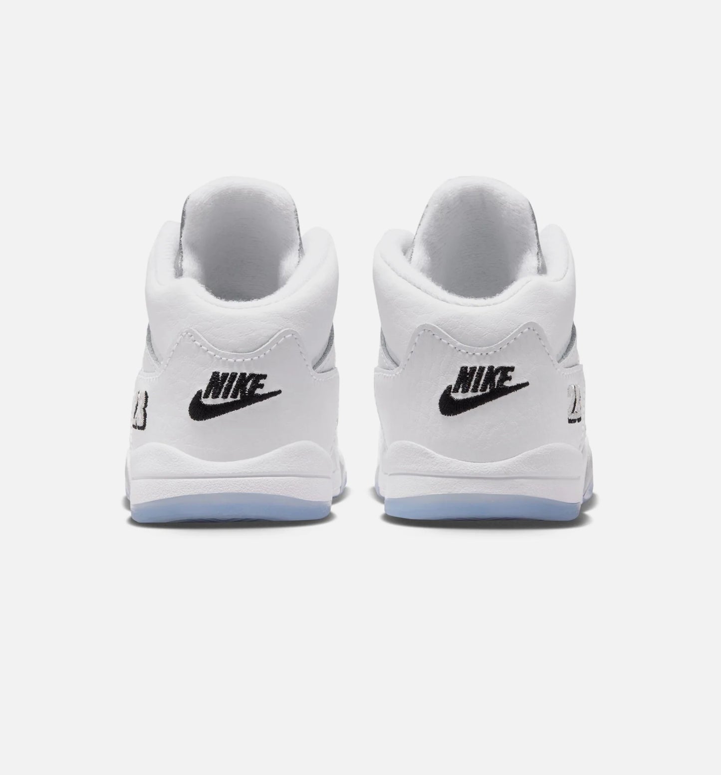Air Jordan 5 Retro OG White Metallic Infant Toddler Lifestyle Shoe White Black Metallic Silver Free Shipping