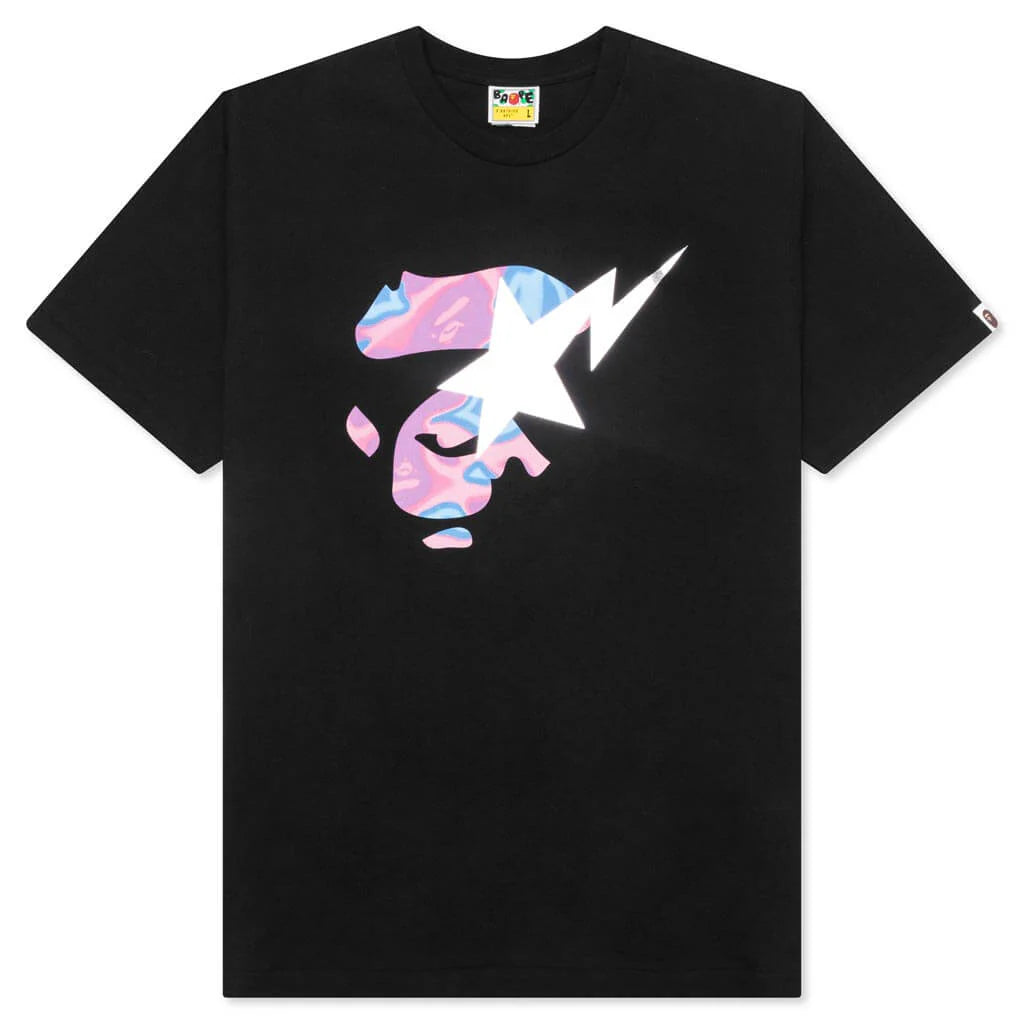 Liquid Camo Ape Face Sta Tee Black Pink