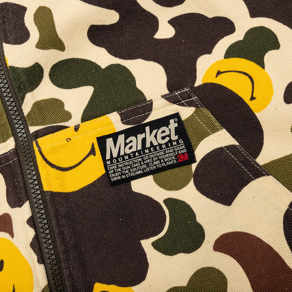 Smiley Camo Zip Jacket Woodland