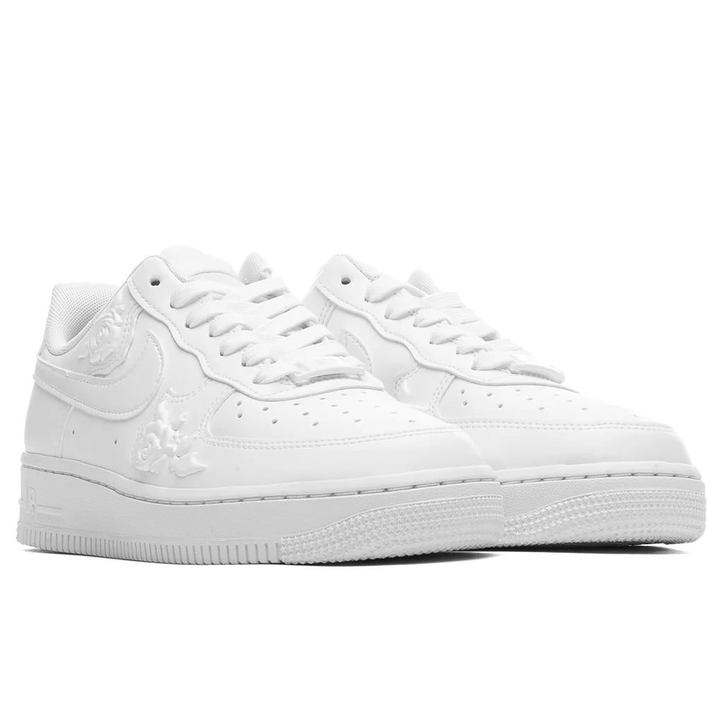 Womens Air Force 1 07 White Roses Triple White