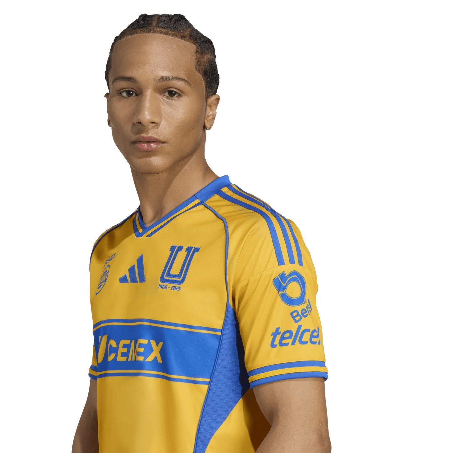 adidas Tigres UANL Home Mens Soccer Jersey 25 26 Gold Blue