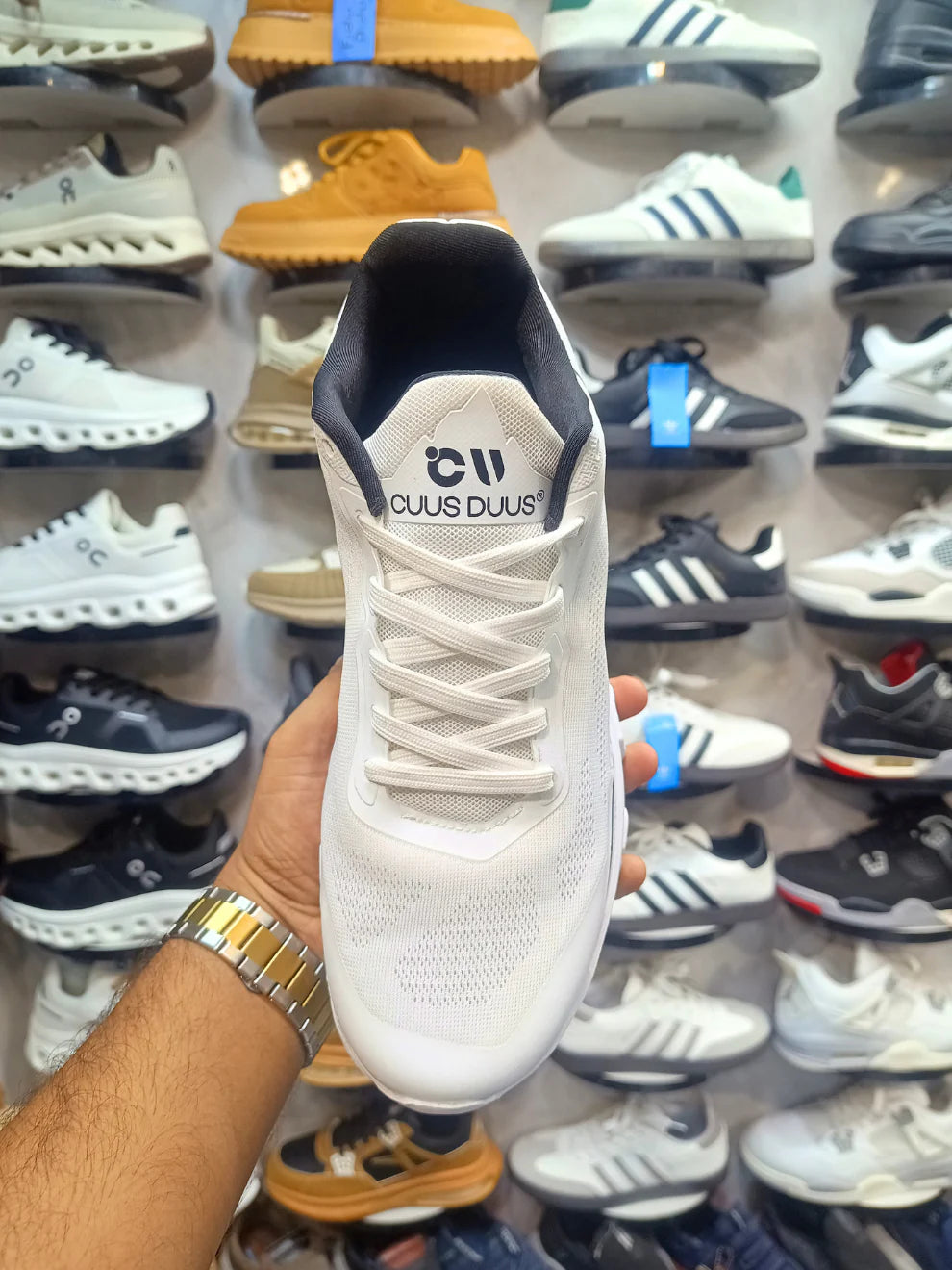 CUUS DUUS MENS RUNNING SHOES WHITE