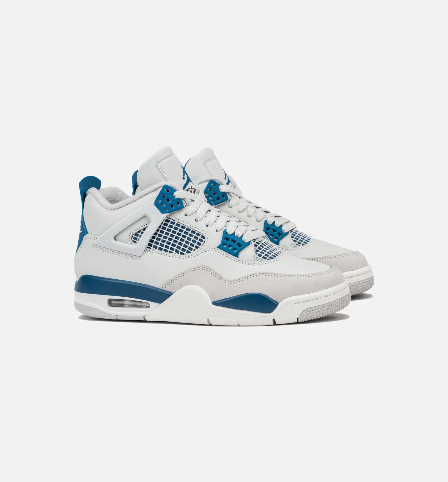 Air Jordan 4 Retro Industrial Blue Mens Lifestyle Shoe Off White Industrial Blue Neutral Grey