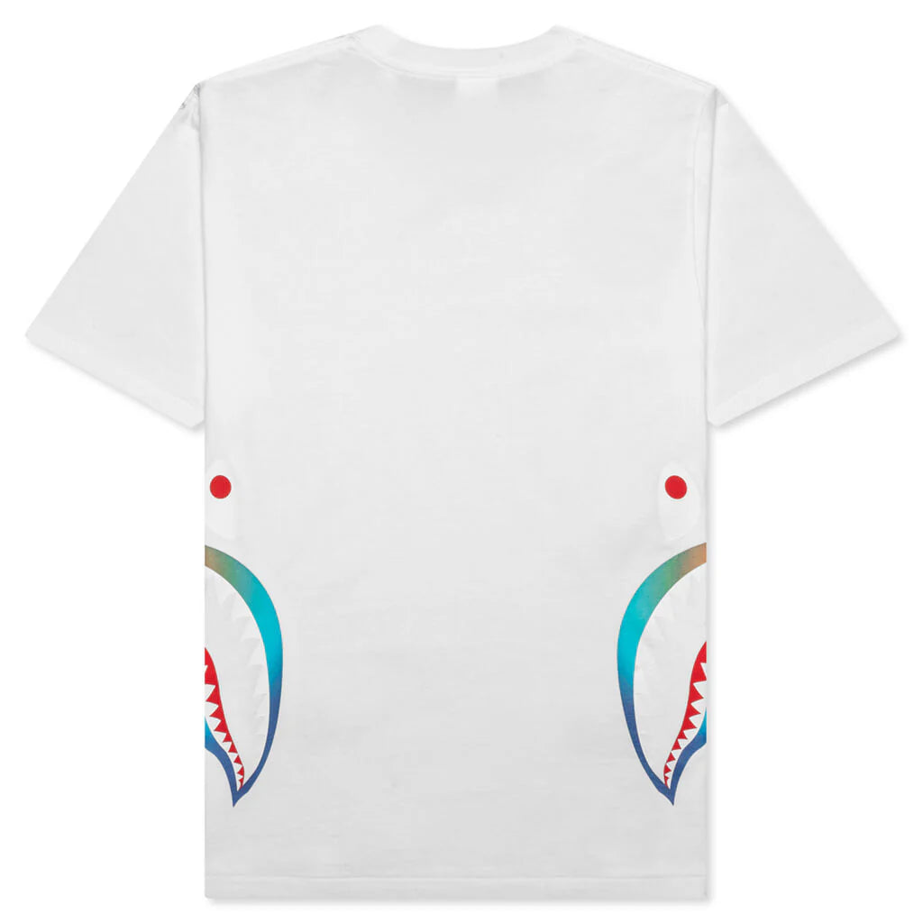 Gradation Side Shark Tee White