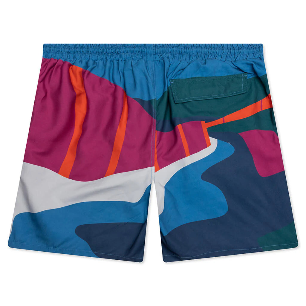 The Festival Fence Swim Shorts Blue