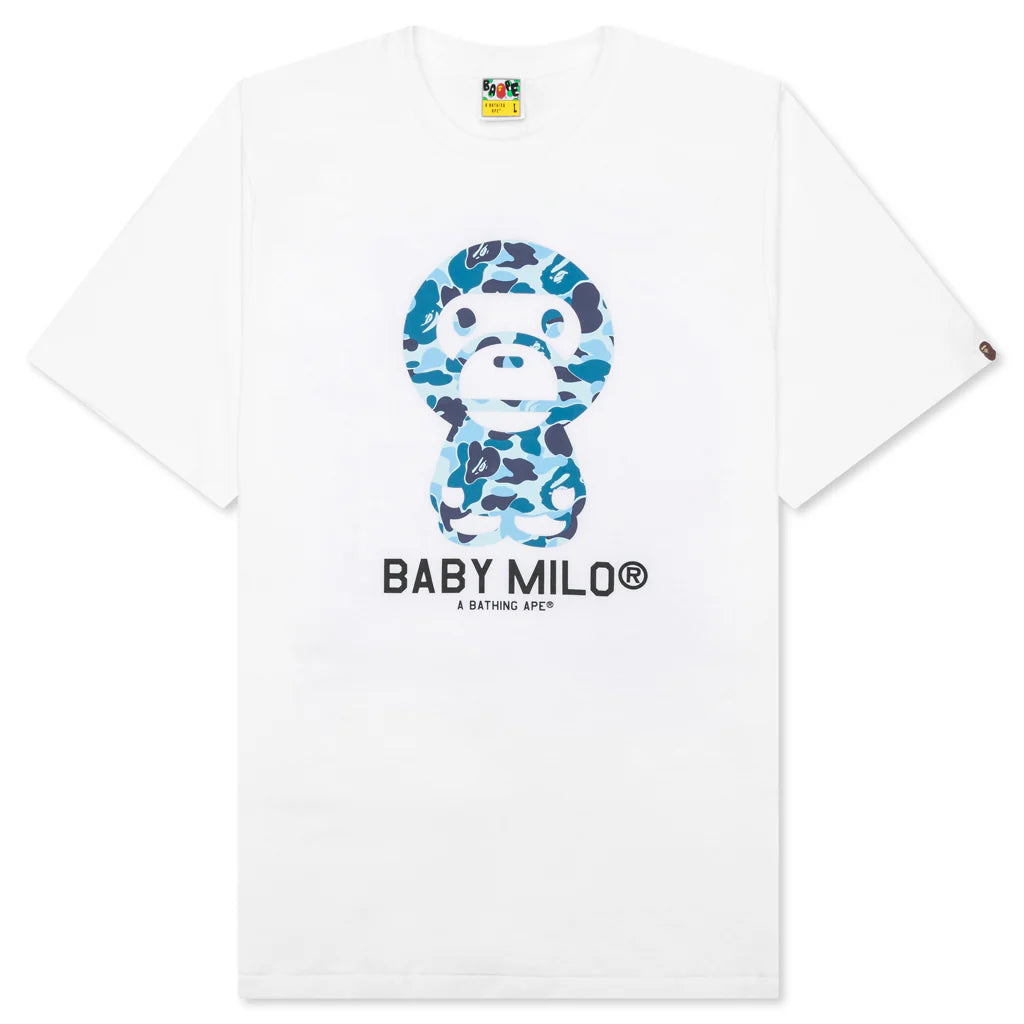Abc Camo Baby Milo Tee White Blue
